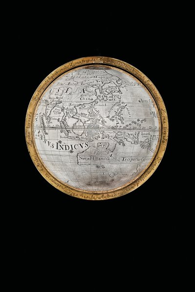 Kaksi poikkeuksellista maapalloa ja taivaallista maapalloa, joita tukevat Hercules ja Atlas, Augsburg, 1697-1699 tekijältä Abraham Drentwett