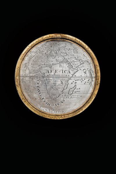 Kaksi poikkeuksellista maapalloa ja taivaallista maapalloa, joita tukevat Hercules ja Atlas, Augsburg, 1697-1699 tekijältä Abraham Drentwett