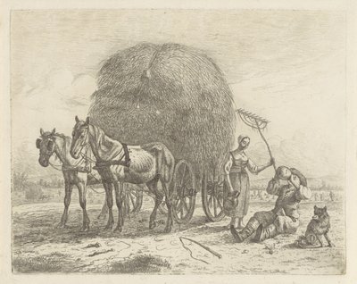 Juova maanviljelijä sadonkorjuumiehen kanssa tekijältä Abraham Hendrik Winter