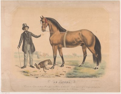 W.L. de Jagerin hevonen Wartenasta Jonkeri (otsikko esineessä) tekijältä Abraham Hendrik Winter
