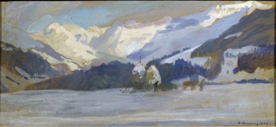 Luminen maisema lähellä Diableretsia tekijältä Abraham Hermanjat