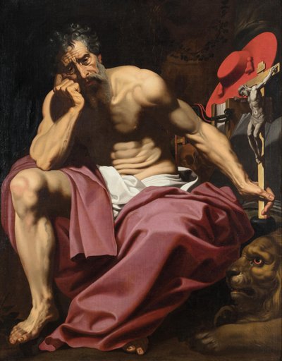Saint Jerome tekijältä Abraham Janssens I
