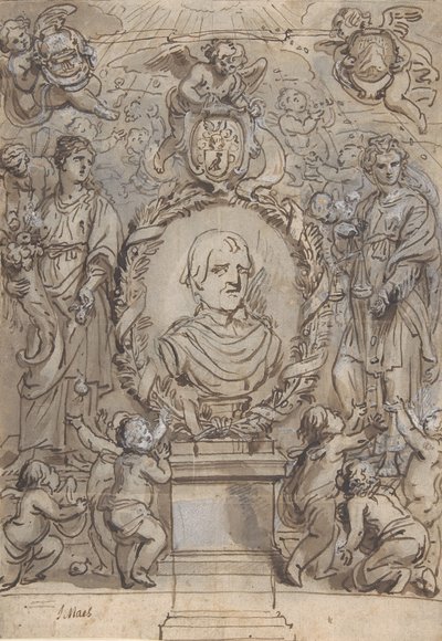Otsikkosivun suunnittelu, 1600-luku. tekijältä Abraham Jansz van Diepenbeeck