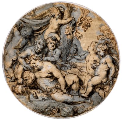 "Sleeping Bacchus", 1600-luku. tekijältä Abraham Jansz van Diepenbeeck