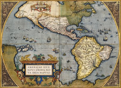 Amerikan kartta, 1612 tekijältä Abraham Ortelius