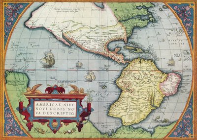 Amerikka tai uusi maailma: Abraham Orteliuksen Theatrum Orbis Terrarumista, 1570, 1570, 19 tekijältä Abraham Ortelius