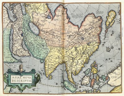 Aasia, 1592 tekijältä Abraham Ortelius
