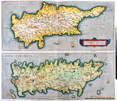 Kypros, Kreeta, Kypros, Kreikka tekijältä Abraham Ortelius