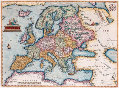 Eurooppalainen alkaen: Theatre of the World, 1579 tekijältä Abraham Ortelius
