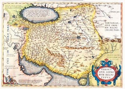Iran, Pakistan, Afganistan, Uzbekistan ja Turkmenistan tekijältä Abraham Ortelius