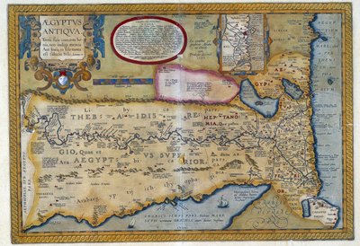 Muinaisen Egyptin kartta - kirjoittanut Abraham Ortelius, Antwerpen tekijältä Abraham Ortelius