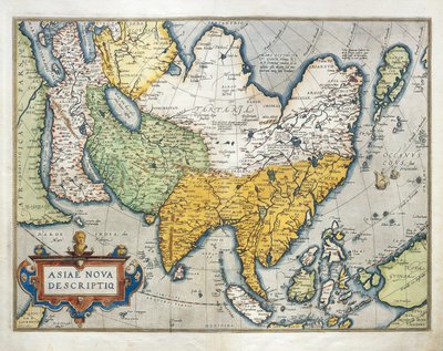 Aasian kartta, Abraham Orteliuksen Theatrum Orbis Terrarumilta tekijältä Abraham Ortelius