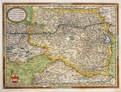 Itävallan kartta, Abraham Orteliuksen Theatrum Orbis Terrarumilta tekijältä Abraham Ortelius