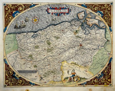 Flanderin kartta, Abraham Orteliuksen Theatrum Orbis Terrarumilta tekijältä Abraham Ortelius