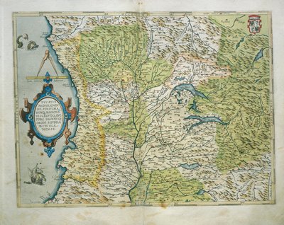 Italian Milanon herttuakunnan kartta Abraham Orteliuksen Theatrum Orbis Terrarumilta tekijältä Abraham Ortelius
