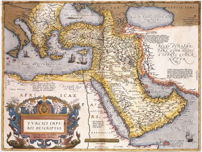 Turkin valtakunnan kartta, tekijältä Abraham Ortelius