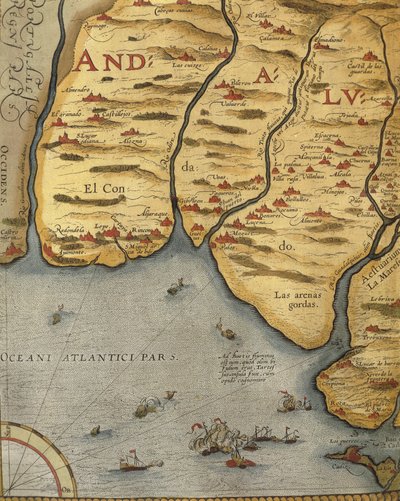 Paloksen satama Andalusiassa, Abraham Orteliuksen Theatre of the World -teatterista tekijältä Abraham Ortelius