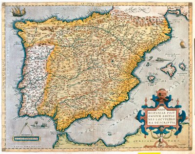 Espanja, Portugali tekijältä Abraham Ortelius