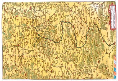 Valtio: Baijeri, Baden-Württembergin osavaltiot: Hessen, Thüringen, Baijeri, Baden-Württemberg. tekijältä Abraham Ortelius