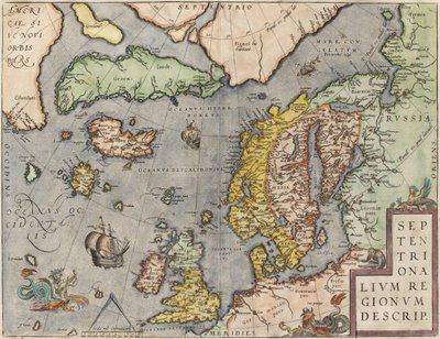 Itämeri From: Theatre of the World, n. 1608-1610 tekijältä Abraham Ortelius
