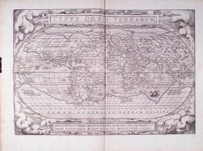 Typus Orbis Terras, portulan (kaiverrus tekijältä Abraham Ortelius
