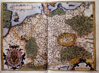 Näkymä Preussille. Levy kartanografi Abraham Orteliuksen (1527-1598) "Theatrum Orbis Terrarum" -painoksesta tekijältä Abraham Ortelius