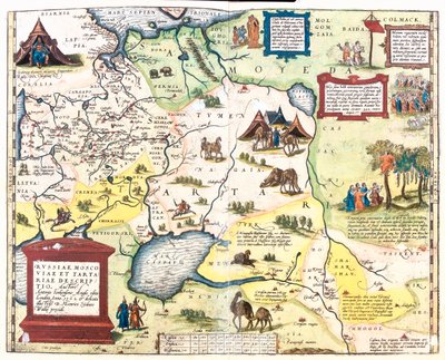 Länsi-Venäjä, Kaakkois-Turkki, Armenia, Azerbaidžan, Pohjois-Iran, Turkmenistan, Uzbekistan, Länsi-Kazakstan. tekijältä Abraham Ortelius