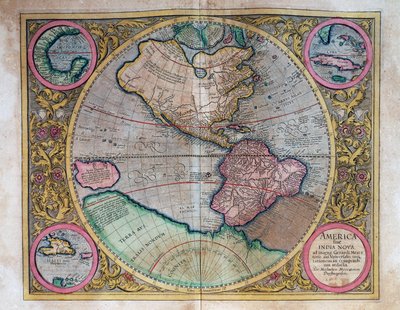 Abraham Orteliuksen (1527-1598) maailmankartta tekijältä Abraham Ortelius