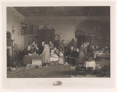 Sisustus yrityksen kanssa, joka joutuu maksamaan vuokraa Vuokrapäivä (otsikko esineessä) tekijältä Abraham Raimbach