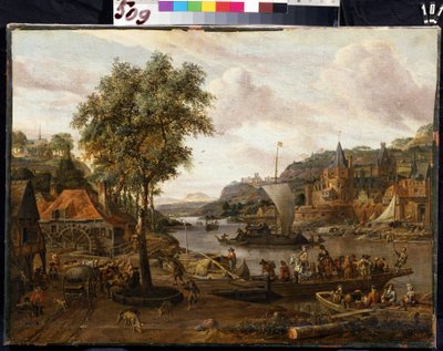 Purjeveneet. Abraham Storckin (1635-1710) maalaus. Öljy kankaalle, 48 x 69 cm, 1600-luvun loppu - 1700-luvun alku. Flanderin koulu, barokkitaide. Eremitaaši, Pietari. tekijältä Abraham Storck