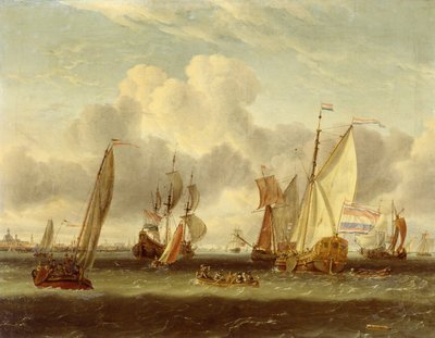 Toimitus IJ:llä Amsterdamin satamassa tekijältä Abraham Storck