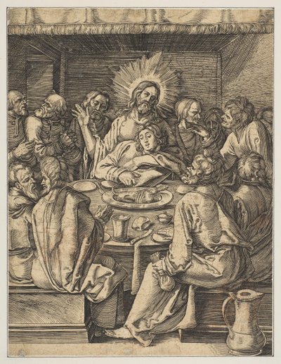 Viimeinen ehtoollinen, teoksesta The Small Passion copy.n.d. tekijältä Abraham Waesberge