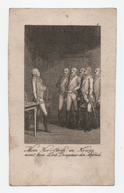 Minun herra Obristini! , n. 1795 (kaiverrus). tekijältä Abraham Wolfgang Küffner