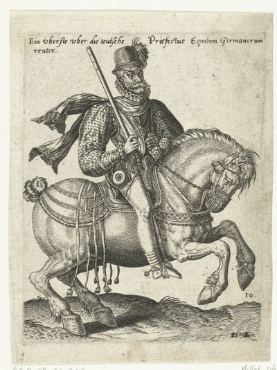 Saksalainen ratsumiehen komentaja tekijältä Abraham de Bruyn (attributed to)