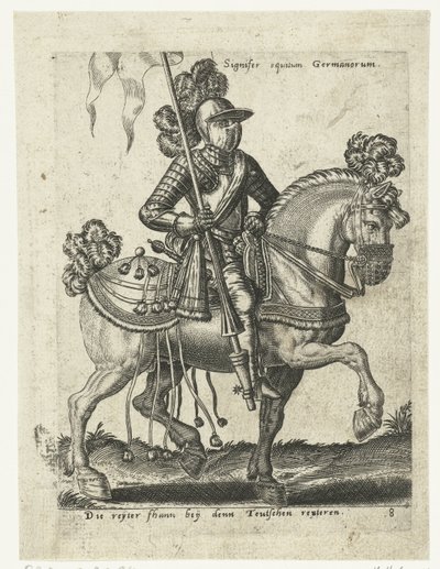 Saksalainen ratsastaja haarniskassa tekijältä Abraham de Bruyn (attributed to)