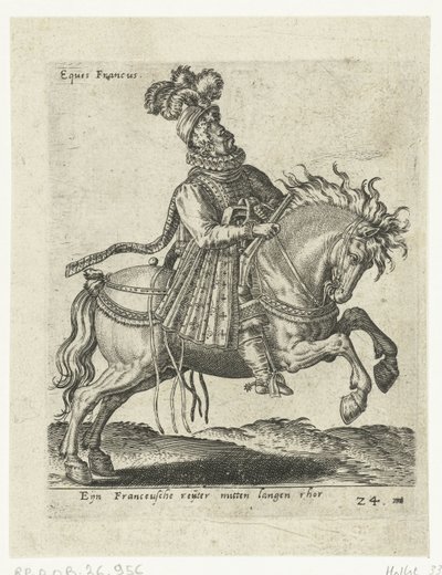 Ranskalainen ratsumies aseella tekijältä Abraham de Bruyn (attributed to)