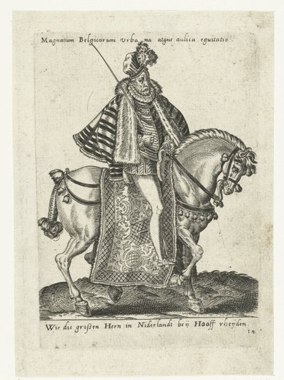 Hollantilainen herrasmies hevosen selässä tekijältä Abraham de Bruyn (attributed to)