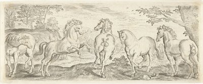 Hevoset Eläimet (sarjan nimi) tekijältä Abraham de Bruyn (possibly)