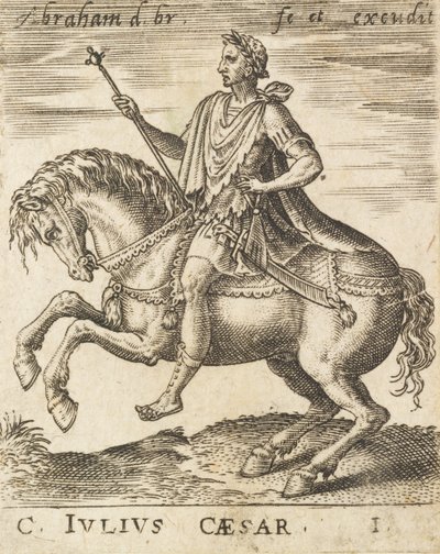 C. Julius Caesar teoksesta Kaksitoista keisaria hevosella, n. 1565-1587. tekijältä Abraham de Bruyn