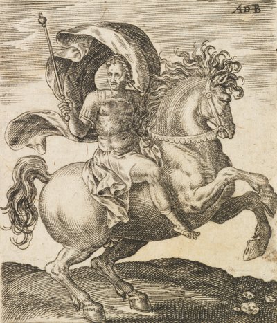 Sergius Galba elokuvasta Twelve Caesars on Horseback, c1565-1587. tekijältä Abraham de Bruyn