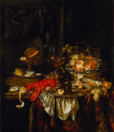 Juhla -asetelma tekijältä Abraham van Beyeren
