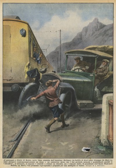 Sedicon tasoristeyksessä, Agordinon voimalinjalla (Belluno), pöytä? tekijältä Achille Beltrame