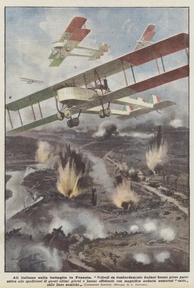 Italialaiset siivet taistelussa Ranskassa tekijältä Achille Beltrame