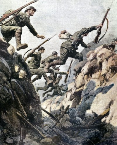 Ortigaran taistelu (kesäkuu 1917). A. Beltramen levy. tekijältä Achille Beltrame
