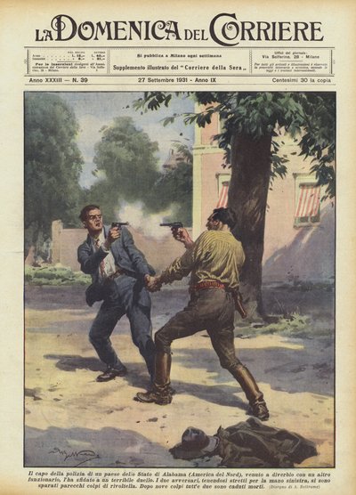 Alabaman osavaltiossa (Pohjois-Amerikka) sijaitsevan maan poliisipäällikkö, lähtenyt riitaan? tekijältä Achille Beltrame