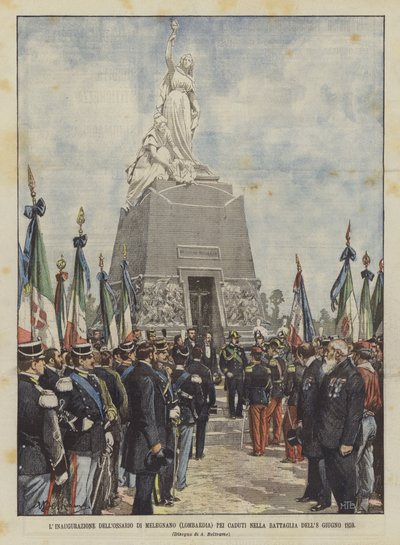 Ossario Di Melegnanon (Lombardia) avajaisia ​​taistelussa kaatuneita varten 8. kesäkuuta 1859 tekijältä Achille Beltrame