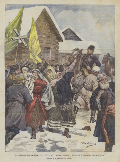 Taikausko Venäjällä, uusien kristittyjen lahko, jonka poliisi on sijoittanut ja hajottanut tekijältä Achille Beltrame