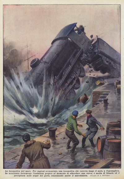 Veturi meressä tekijältä Achille Beltrame