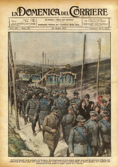 Ortigaran taistelun vuosipäivänä, yli kuuden tuhannen Alpinin pyhiinvaellus? tekijältä Achille Beltrame