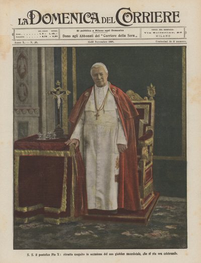 S S Paavi Pius X, muotokuva teloitettu papillisen riemuvuoden, jota nyt juhlitaan tekijältä Achille Beltrame